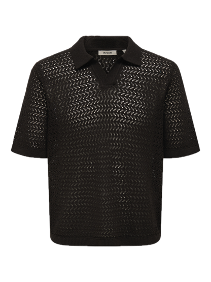 Nyle 5 SS Split Polo Knit