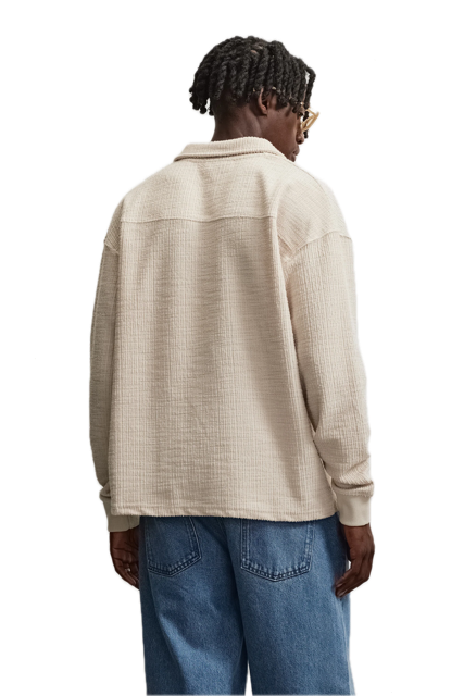 Fascia Structured Polo Longsleeve