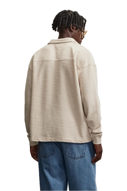 Fascia Structured Polo Longsleeve