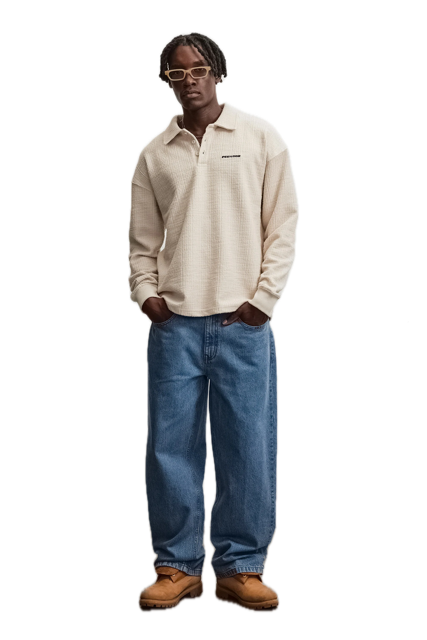 Fascia Structured Polo Longsleeve