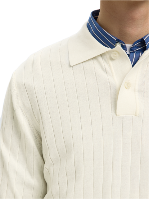 Mtorino LS Knit Rib Polo