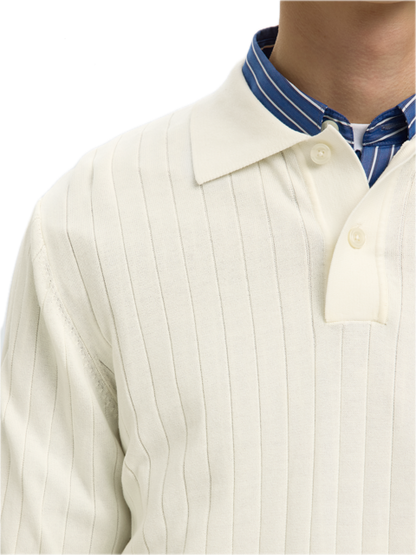 Mtorino LS Knit Rib Polo
