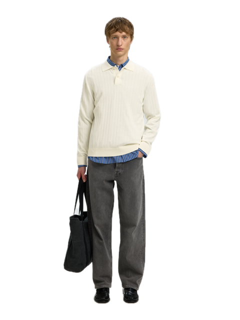 Mtorino LS Knit Rib Polo