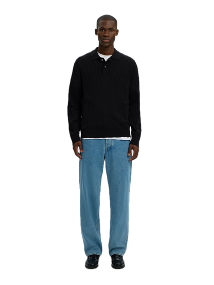 Torino LS Knit Rib Polo