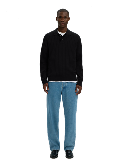 Torino LS Knit Rib Polo