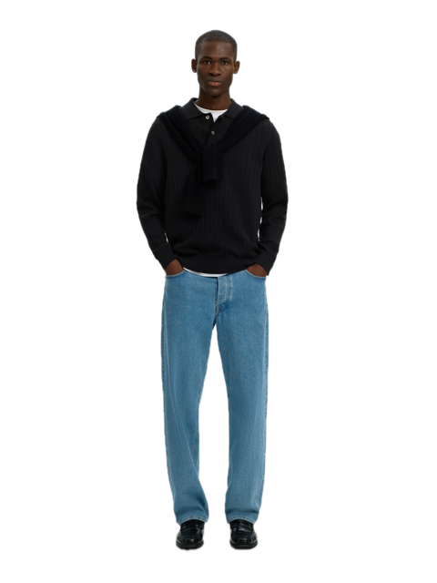 Torino LS Knit Rib Polo