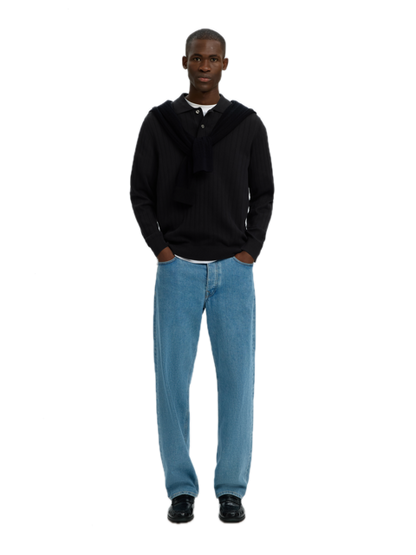 Torino LS Knit Rib Polo