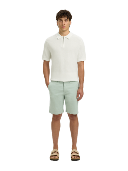 Cran SS Knit Structure Zip Polo