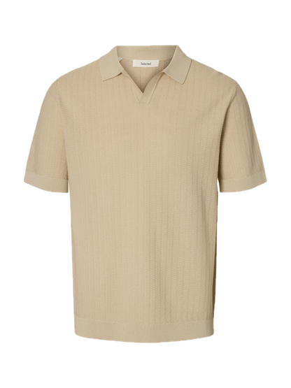 Mattis SS Linen Blend Open Polo