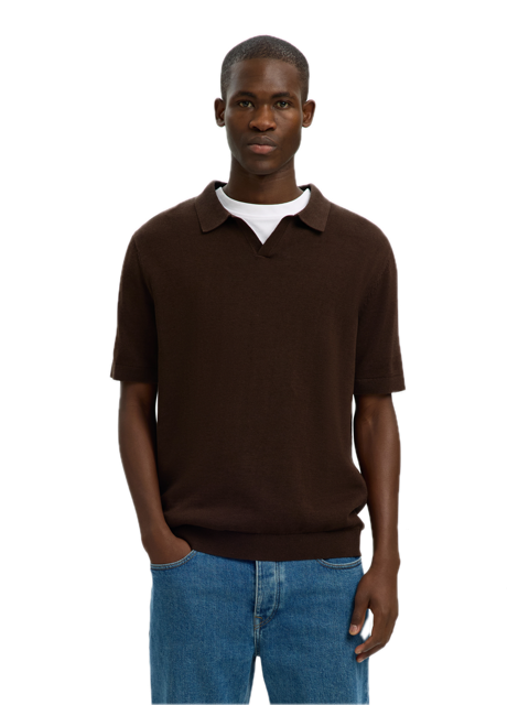 Mattis SS Linen Blend Open Polo