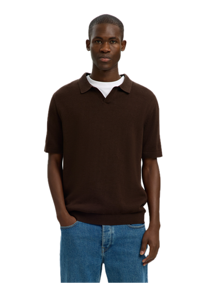 Mattis SS Linen Blend Open Polo
