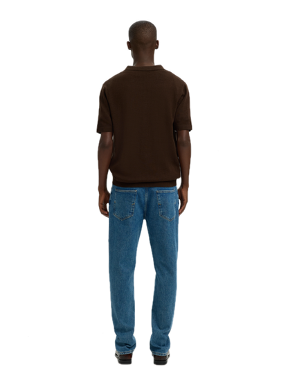 Mattis SS Linen Blend Open Polo
