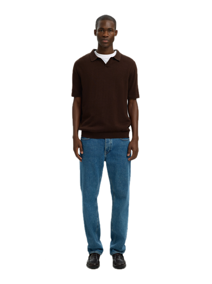 Mattis SS Linen Blend Open Polo