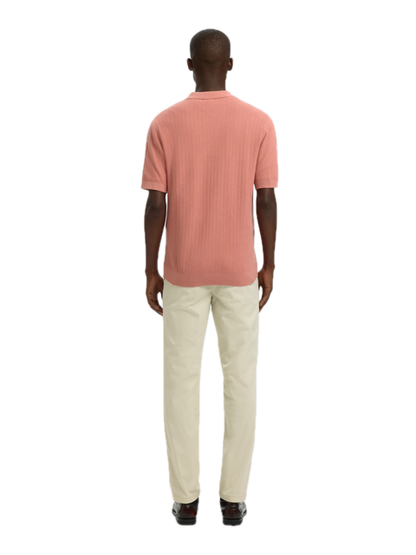 Cran SS Knit Structure Zip Polo