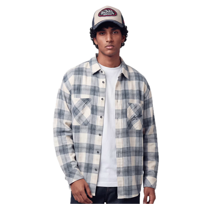 Jeans Check Flannel Oversized Shirt