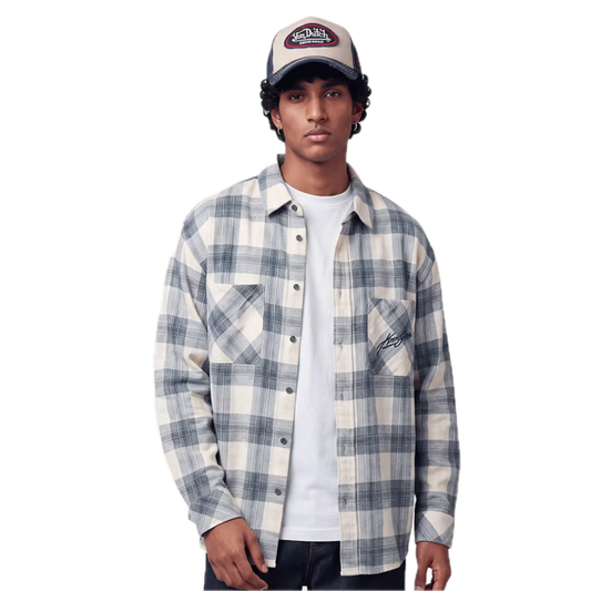 Jeans Check Flannel Oversized Shirt