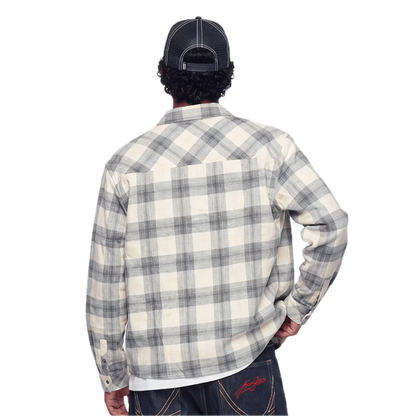 Jeans Check Flannel Oversized Shirt
