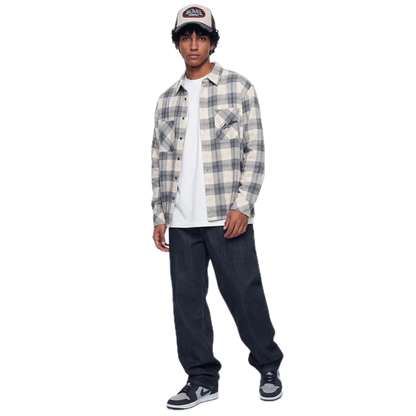 Jeans Check Flannel Oversized Shirt