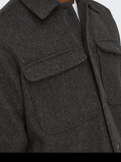 Ash OVR Woolen Look PKT LS Shirt